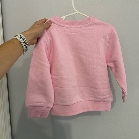 Good American Kids Pink 'All Good' Sweatshirt Size 2T Girls Bling Rose Quarts - Picture 4 of 4